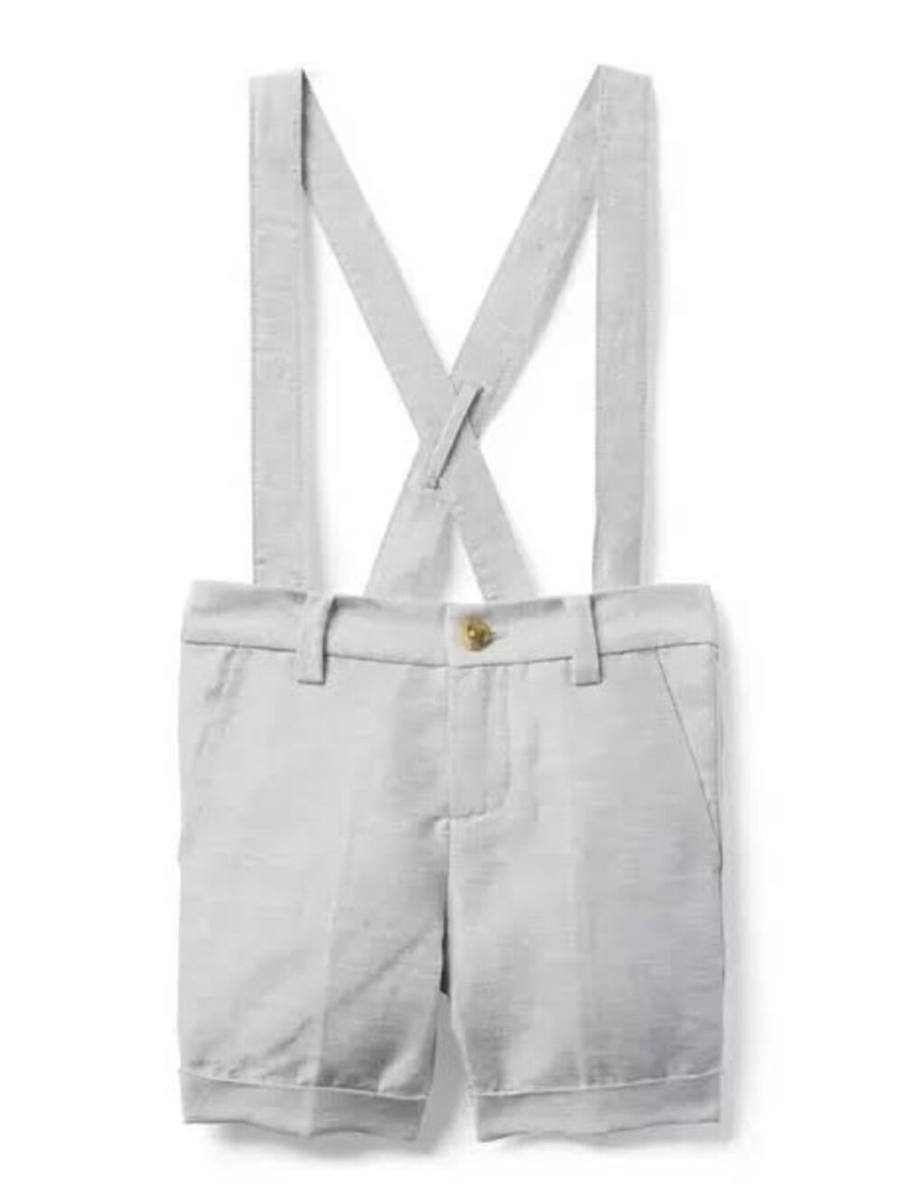 ADORABLE JANIE AND JACK Linen Suspender Short gray SIZE 6